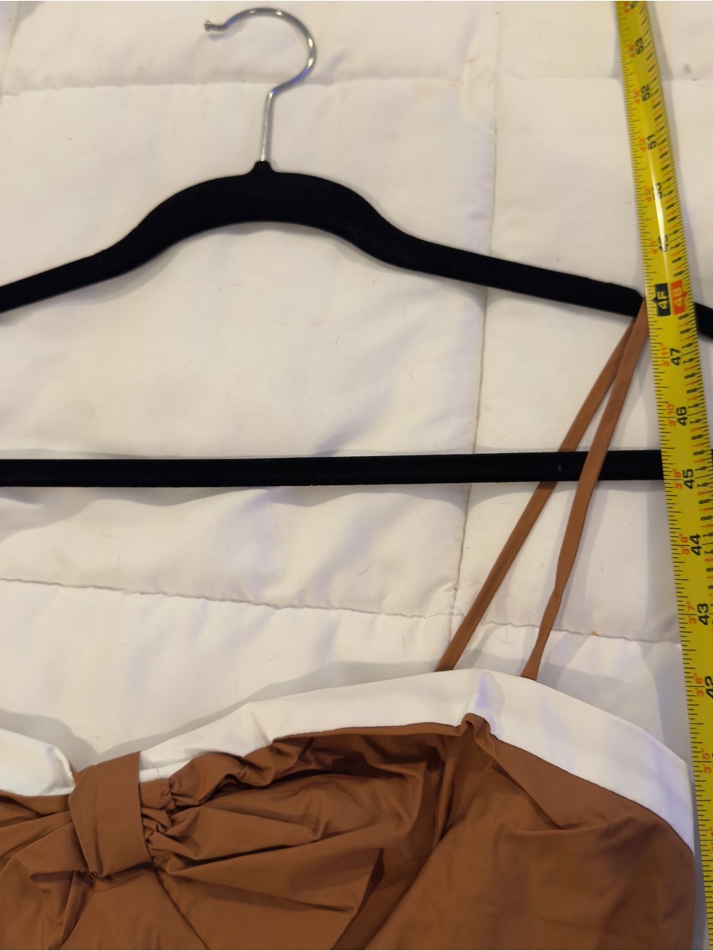 ASTR Tan Contrast-Trim Sweetheart Midi Dress - Picture 15 of 15